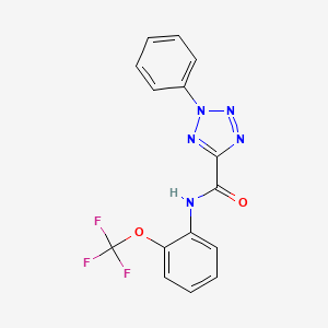 molecular formula C15H10F3N5O2 B2821517 2-phenyl-N-(2-(trifluoromethoxy)phenyl)-2H-tetrazole-5-carboxamide CAS No. 1396684-94-8
