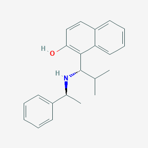molecular formula C22H25NO B282153 1-{2-Methyl-1-[(1-phenylethyl)amino]propyl}-2-naphthol 