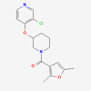 molecular formula C17H19ClN2O3 B2821547 (3-((3-Chloropyridin-4-yl)oxy)piperidin-1-yl)(2,5-dimethylfuran-3-yl)methanone CAS No. 2034526-41-3
