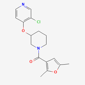 molecular formula C17H19ClN2O3 B2821547 (3-((3-氯吡啶-4-基)氧基)哌啶-1-基)(2,5-二甲基呋喃-3-基)甲酮 CAS No. 2034526-41-3