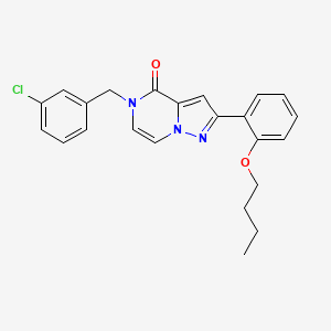 2-(2-butoxyphenyl)-5-(3-chlorobenzyl)pyrazolo[1,5-a]pyrazin-4(5H)-one