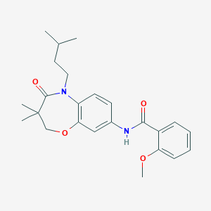N-(5-isopentyl-3,3-dimethyl-4-oxo-2,3,4,5-tetrahydrobenzo[b][1,4]oxazepin-8-yl)-2-methoxybenzamide
