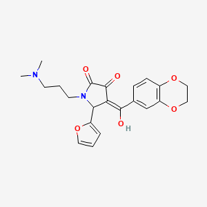 4-(2,3-dihydro-1,4-benzodioxin-6-ylcarbonyl)-1-[3-(dimethylamino)propyl]-5-(2-furyl)-3-hydroxy-1,5-dihydro-2H-pyrrol-2-one