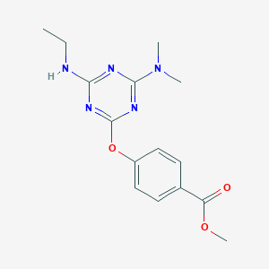 Methyl 4-{[4-(dimethylamino)-6-(ethylamino)-1,3,5-triazin-2-yl]oxy}benzoate