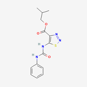 5-(3-Phenyl-ureido)-[1,2,3]thiadiazole-4-carboxylic acid isobutyl ester