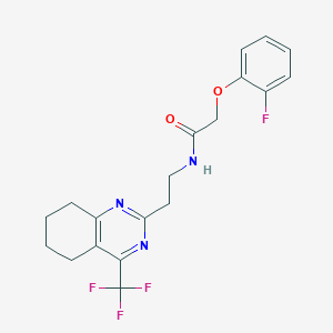 2-(2-fluorophenoxy)-N-(2-(4-(trifluoromethyl)-5,6,7,8-tetrahydroquinazolin-2-yl)ethyl)acetamide