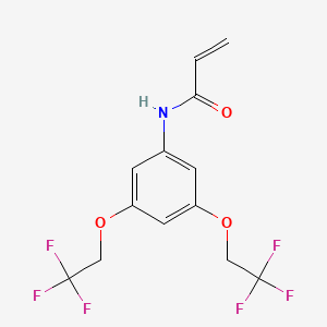 molecular formula C13H11F6NO3 B2821570 N-[3,5-Bis(2,2,2-trifluoroethoxy)phenyl]prop-2-enamide CAS No. 2305480-27-5