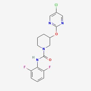 molecular formula C16H15ClF2N4O2 B2821574 3-((5-chloropyrimidin-2-yl)oxy)-N-(2,6-difluorophenyl)piperidine-1-carboxamide CAS No. 2034331-01-4