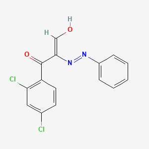 (2E)-3-(2,4-dichlorophenyl)-3-oxo-2-(2-phenylhydrazin-1-ylidene)propanal