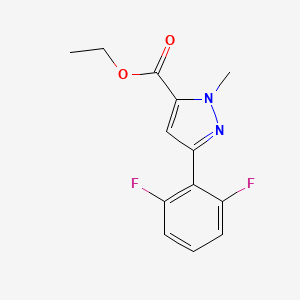 molecular formula C13H12F2N2O2 B2821582 3-(2,6-Difluorophenyl)-1-methyl-1h-pyrazole-5-carboxylic acid ethyl ester CAS No. 668969-40-2