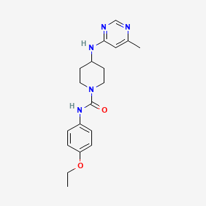 molecular formula C19H25N5O2 B2821587 N-(4-Ethoxyphenyl)-4-[(6-methylpyrimidin-4-yl)amino]piperidine-1-carboxamide CAS No. 2415554-21-9