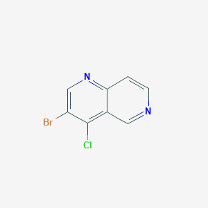 molecular formula C8H4BrClN2 B2821616 3-Bromo-4-chloro-1,6-naphthyridine CAS No. 53454-36-7