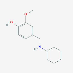 molecular formula C14H21NO2 B282162 4-[(Cyclohexylamino)methyl]-2-methoxyphenol 