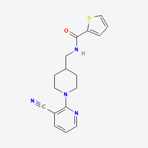 N-((1-(3-cyanopyridin-2-yl)piperidin-4-yl)methyl)thiophene-2-carboxamide