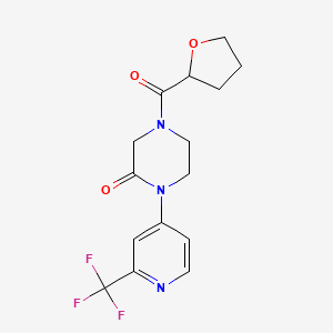 4-(Oxolane-2-carbonyl)-1-[2-(trifluoromethyl)pyridin-4-yl]piperazin-2-one