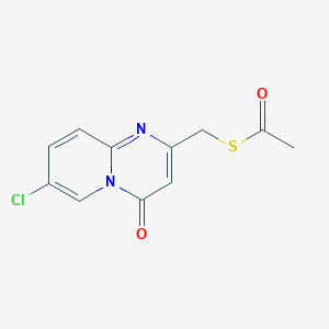 molecular formula C11H9ClN2O2S B2821636 S-((7-chloro-4-oxo-4H-pyrido[1,2-a]pyrimidin-2-yl)methyl) ethanethioate CAS No. 2108750-57-6