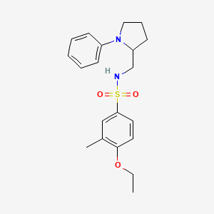 molecular formula C20H26N2O3S B2821641 4-ethoxy-3-methyl-N-((1-phenylpyrrolidin-2-yl)methyl)benzenesulfonamide CAS No. 1705344-41-7