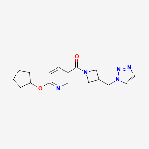 (6-Cyclopentyloxypyridin-3-yl)-[3-(triazol-1-ylmethyl)azetidin-1-yl]methanone
