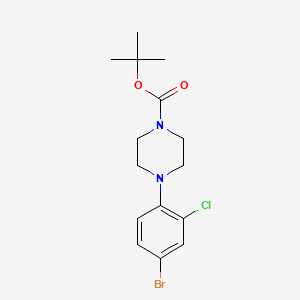 molecular formula C15H20BrClN2O2 B2821650 叔丁基-4-(4-溴-2-氯苯基)哌嗪-1-甲酸酯 CAS No. 1429891-40-6