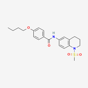 4-butoxy-N-(1-methylsulfonyl-3,4-dihydro-2H-quinolin-6-yl)benzamide