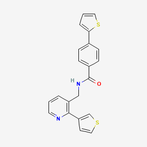 4-(thiophen-2-yl)-N-((2-(thiophen-3-yl)pyridin-3-yl)methyl)benzamide