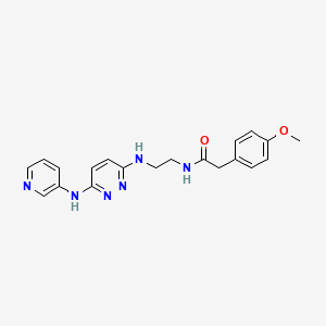 2-(4-methoxyphenyl)-N-(2-((6-(pyridin-3-ylamino)pyridazin-3-yl)amino)ethyl)acetamide