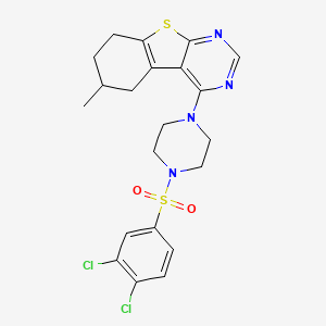 4-{4-[(3,4-Dichlorophenyl)sulfonyl]piperazin-1-yl}-6-methyl-5,6,7,8-tetrahydro[1]benzothieno[2,3-d]pyrimidine