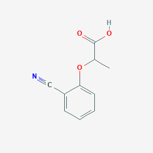 molecular formula C10H9NO3 B2821691 2-(2-氰基苯氧基)丙酸 CAS No. 1016749-80-6
