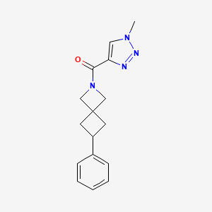 molecular formula C16H18N4O B2821693 (1-Methyltriazol-4-yl)-(6-phenyl-2-azaspiro[3.3]heptan-2-yl)methanone CAS No. 2379986-55-5