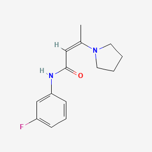 N-(3-fluorophenyl)-3-(1-pyrrolidinyl)-2-butenamide