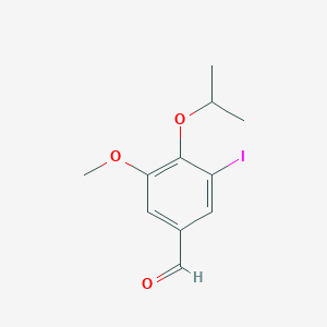molecular formula C11H13IO3 B2821709 3-碘-4-异丙氧基-5-甲氧基苯甲醛 CAS No. 426221-01-4