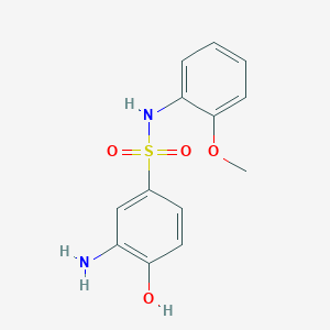 molecular formula C13H14N2O4S B2821714 3-Amino-4-hydroxy-N-(2-methoxy-phenyl)-benzenesulfonamide CAS No. 109568-85-6