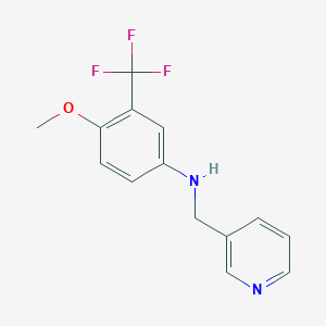 molecular formula C14H13F3N2O B2821727 4-Methoxy-N-(pyridin-3-ylmethyl)-3-(trifluoromethyl)aniline CAS No. 1397224-84-8