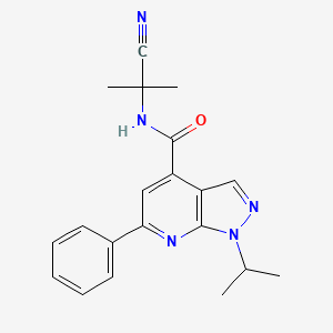 N-(1-cyano-1-methylethyl)-6-phenyl-1-(propan-2-yl)-1H-pyrazolo[3,4-b]pyridine-4-carboxamide