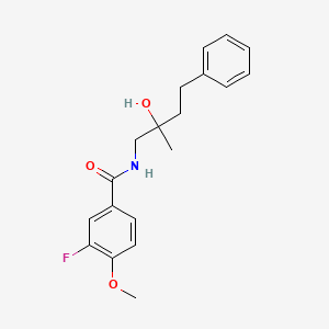 3-fluoro-N-(2-hydroxy-2-methyl-4-phenylbutyl)-4-methoxybenzamide