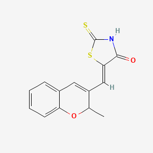 (Z)-5-((2-methyl-2H-chromen-3-yl)methylene)-2-thioxothiazolidin-4-one