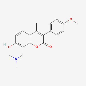 molecular formula C20H21NO4 B2821745 8-[(dimethylamino)methyl]-7-hydroxy-3-(4-methoxyphenyl)-4-methyl-2H-chromen-2-one CAS No. 869080-99-9