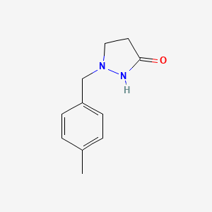1-[(4-Methylphenyl)methyl]pyrazolidin-3-one