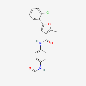 molecular formula C20H17ClN2O3 B2821760 N-(4-乙酰氨基苯基)-5-(2-氯苯基)-2-甲基呋喃-3-羧酰胺 CAS No. 875285-88-4