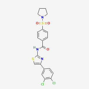 N-(4-(3,4-dichlorophenyl)thiazol-2-yl)-4-(pyrrolidin-1-ylsulfonyl)benzamide