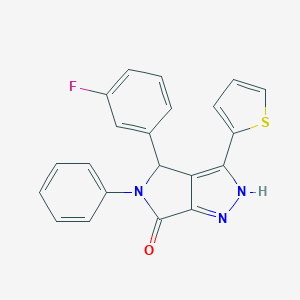 4-(3-fluorophenyl)-5-phenyl-3-(2-thienyl)-4,5-dihydropyrrolo[3,4-c]pyrazol-6(1H)-one