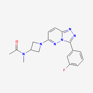 B2821773 N-[1-[3-(3-Fluorophenyl)-[1,2,4]triazolo[4,3-b]pyridazin-6-yl]azetidin-3-yl]-N-methylacetamide CAS No. 2379951-71-8