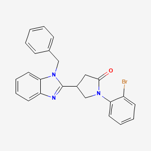 molecular formula C24H20BrN3O B2821782 4-(1-benzyl-1H-benzimidazol-2-yl)-1-(2-bromophenyl)pyrrolidin-2-one CAS No. 847396-27-4
