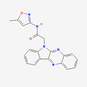 molecular formula C20H15N5O2 B2821791 2-(6H-indolo[2,3-b]quinoxalin-6-yl)-N-(5-methyl-3-isoxazolyl)acetamide CAS No. 923123-73-3