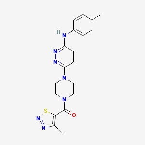 molecular formula C19H21N7OS B2821794 (4-Methyl-1,2,3-thiadiazol-5-yl)(4-(6-(p-tolylamino)pyridazin-3-yl)piperazin-1-yl)methanone CAS No. 1226436-00-5