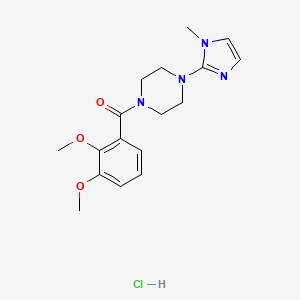 molecular formula C17H23ClN4O3 B2821796 (2,3-dimethoxyphenyl)(4-(1-methyl-1H-imidazol-2-yl)piperazin-1-yl)methanone hydrochloride CAS No. 1331234-91-3