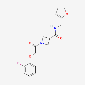 molecular formula C17H17FN2O4 B2821801 1-(2-(2-fluorophenoxy)acetyl)-N-(furan-2-ylmethyl)azetidine-3-carboxamide CAS No. 1448075-70-4