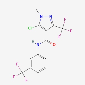 molecular formula C13H8ClF6N3O B2821803 5-chloro-1-methyl-3-(trifluoromethyl)-N-[3-(trifluoromethyl)phenyl]-1H-pyrazole-4-carboxamide CAS No. 158713-25-8