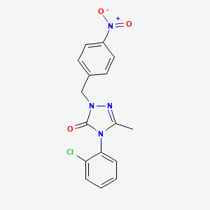 molecular formula C16H13ClN4O3 B2821805 4-(2-chlorophenyl)-5-methyl-2-(4-nitrobenzyl)-2,4-dihydro-3H-1,2,4-triazol-3-one CAS No. 860789-88-4