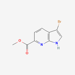 molecular formula C9H7BrN2O2 B2821811 Methyl 3-bromo-1H-pyrrolo[2,3-b]pyridine-6-carboxylate CAS No. 1638760-65-2